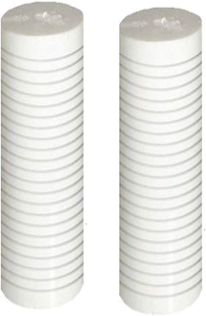 CFS – 2 Pack Standard Capacity Grooved Water Filter Cartridges Compatible with Whirlpool WHKF-GD05 Models – Removes Bad Taste and Odor – Whole House Replacement Filter Cartridge – White
