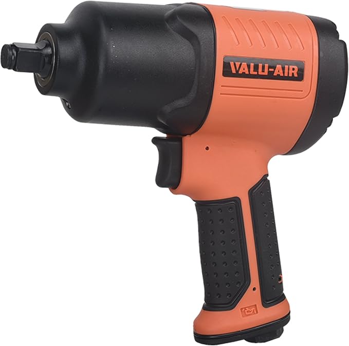 Valu-Air RP17407 1/2-Inch Air Impact Wrench, Twin Hammer, 420FT-LBS Loosening Torque, 7500RPM, Heavy Duty Pneumatic Impact Gun, for Auto Repair, Tire Shop