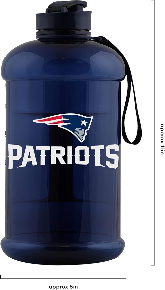FOCO NFL Team Logo 2L Plastic Clear Large Sports Water Bottle