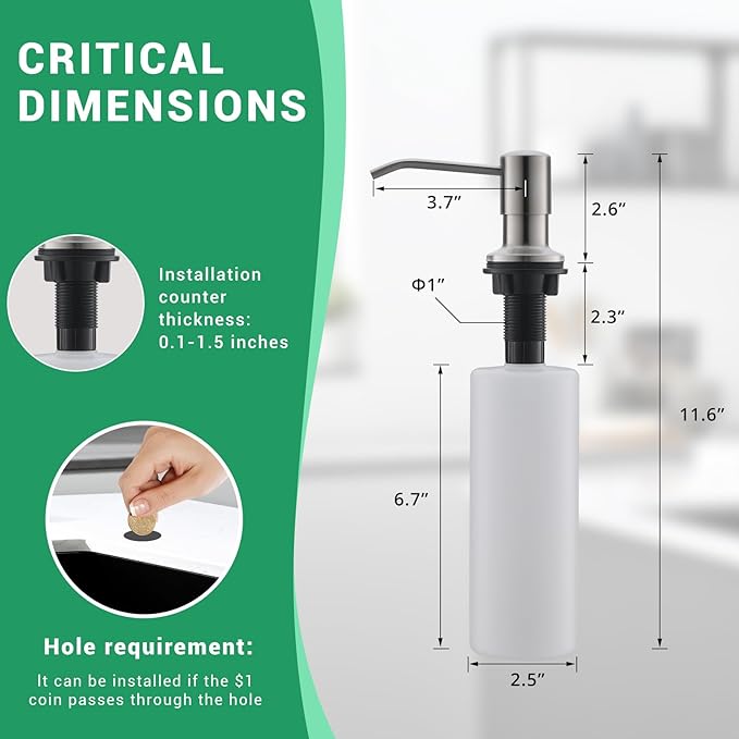 Fapully Commercial Kitchen Faucets with Pull Down Sprayer Brushed Nickel LED Single Handle Faucet for Kitchen Sink, Kitchen Faucet with Soap Dispenser and Deck Plack for 4 Hole