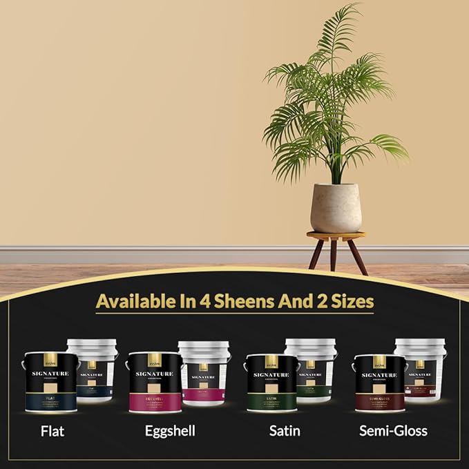 EVOLVE Signature Paint & Primer: Luxury Paint & Primer for Indoor & Outdoor Surfaces, Minimal Odor, Eggshell Sheen (Camel Brown, 1 Gallon)