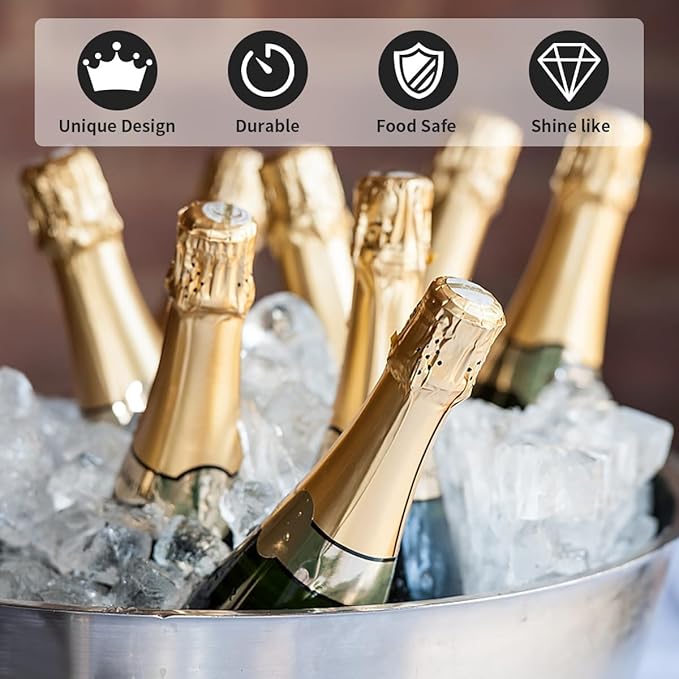 Galvanized Tub 3.5 Gallon Metal Beverage Ice Buckets for Parties Wine Drink Beer Champagne Vintage Tin Large Buckets for Cocktail Mimosa Bar Supplies