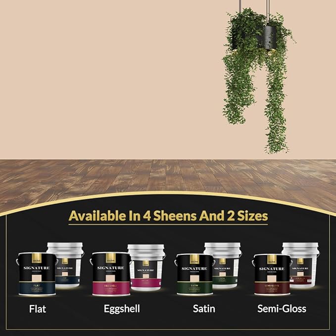 EVOLVE Signature Paint & Primer: Luxury Paint & Primer for Indoor & Outdoor Surfaces, Minimal Odor, Eggshell Sheen (Sand Beige, 1 Gallon)