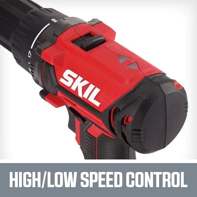 SKIL 20V 2-Tool Combo Kit: 20V Cordless Drill Driver and Impact Driver Kit Includes 2.0Ah PWR CORE 20 Lithium Battery and Charger - CB739001