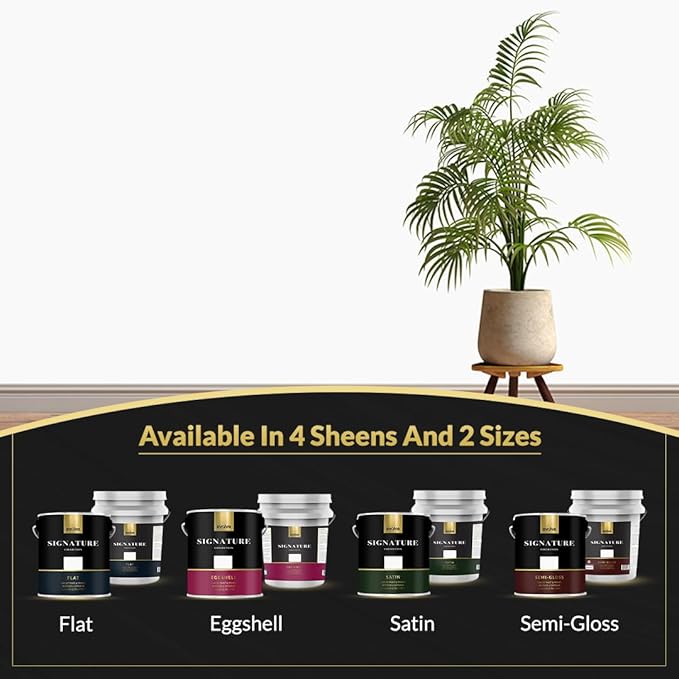 EVOLVE Signature Paint & Primer: Luxury Paint & Primer for Indoor & Outdoor Surfaces, Minimal Odor, Eggshell Sheen (Linen White, 1 Gallon)