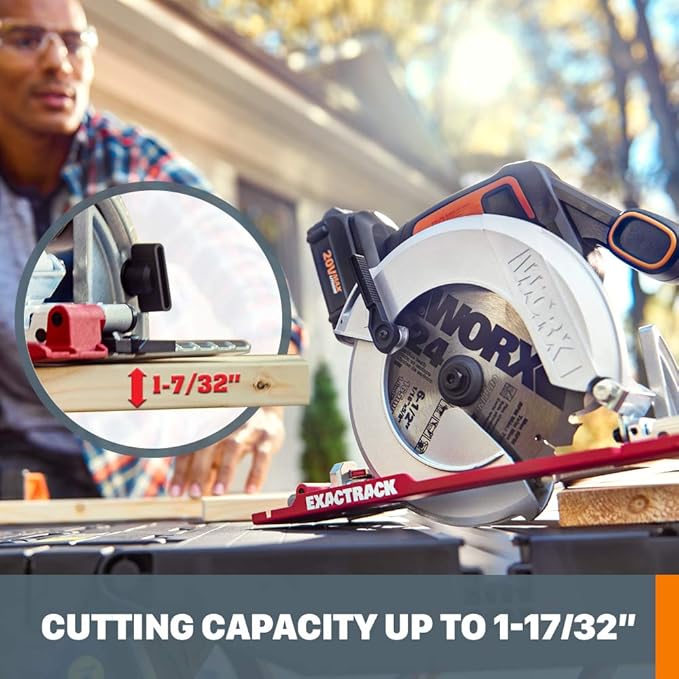 Worx WX530L 20V Power Share ExacTrack 6.5" Cordless Circular Saw