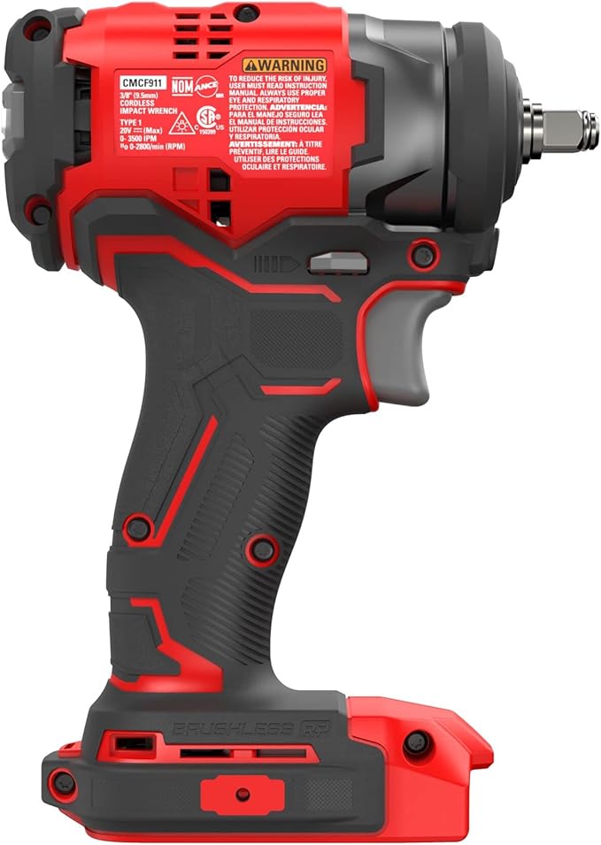 CRAFTSMAN V20 RP Cordless Impact Wrench, 3/8 inch Drive, Bare Tool Only (CMCF911B)