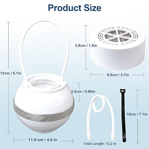 Bathtub Water Filter, Bath Ball Filter, Tub Filter for Bathtub, 8-Stage Bath Filter for Tub, 2500 Gallons of Filtration, Reduces Contaminants, Purify Bathwater for Healthier Hair&Skin, BPA Free