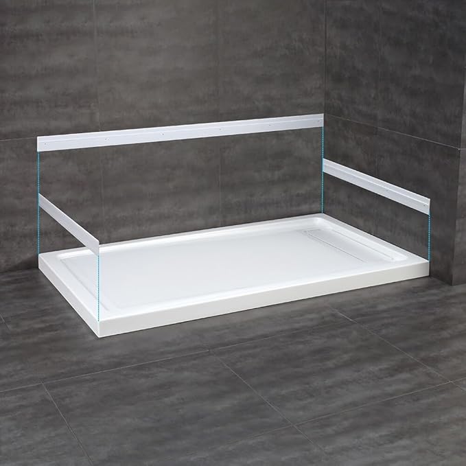 OVE Decors Anti-slip White Shower Base 60 x 36 in. with Side Hidden Drain