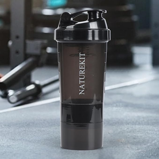 Shaker Bottle,Protein Shaker Bottle, 16 oz GYM Shaker Cup with shaker Ball,Shaker Cups for Protein Shakes, Drink Mixer Bottle with Storage,BAP Free,Leakproof,Black