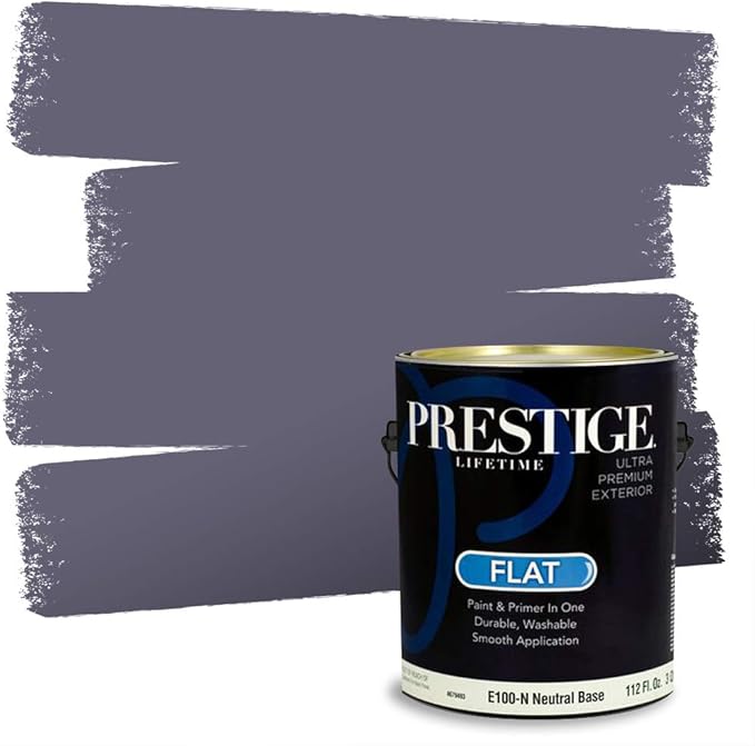 PRESTIGE Exterior Paint and Primer in One, Curio Gray, Flat, 1 Gallon