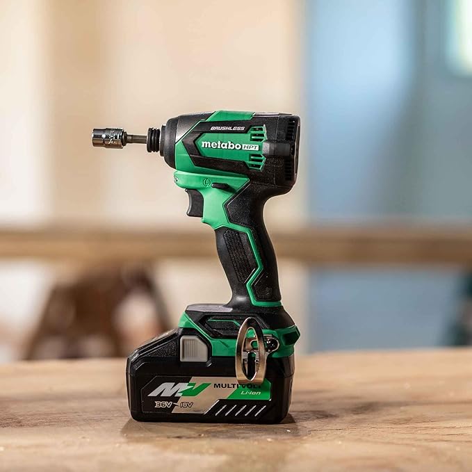 Metabo HPT 18V MultiVolt Cordless Brushless Impact Driver Kit, Compact Lightweight Impact Driver Set with 2 Lithium-Ion Metabo Batteries, Charger, 1/4-Inch Quick Change Chuck, High Torque, WH18DEX