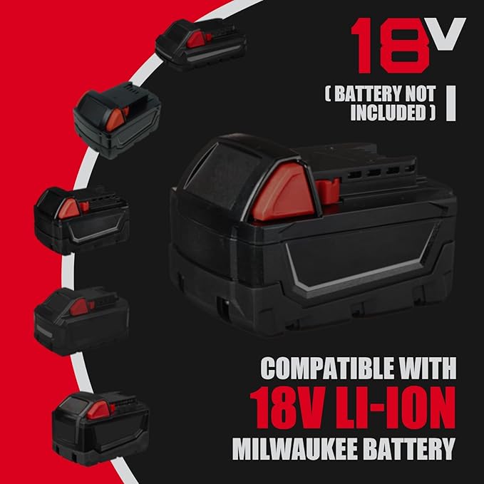 Cordless Impact Wrench, 1/2 inch Impact Gun for Milwaukee 18V Battery, 730Ft-lbs(1000N.m) Brushless High Torque Power Impact Wrench with 3-Mode Speed, LED Work Light, Belt Clip (Battery Not Included)