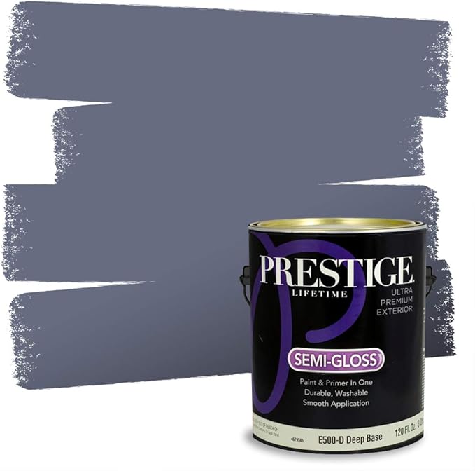 PRESTIGE Paints Exterior Paint and Primer in One, 1 Gallon, Semi-Gloss, Chinchilla