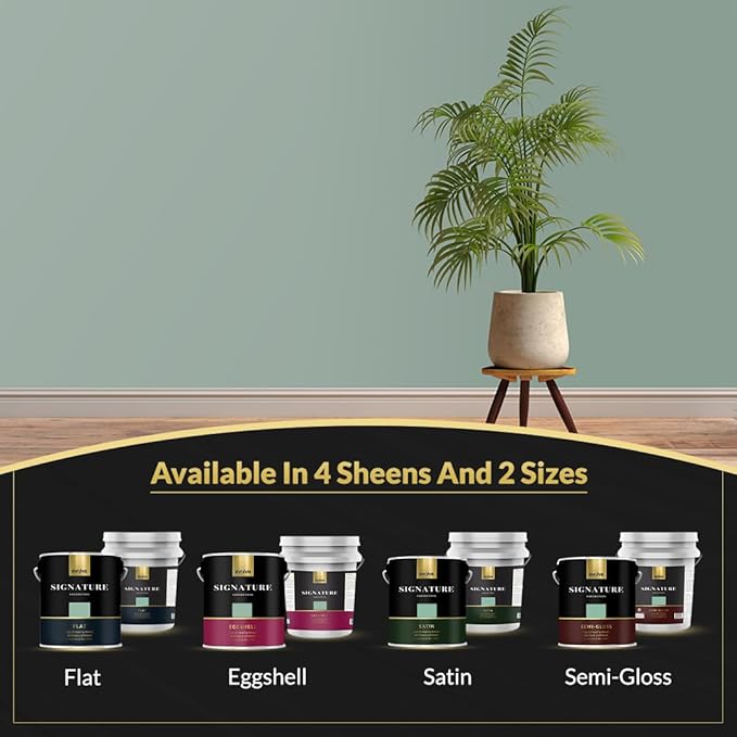 EVOLVE Signature Paint & Primer: Luxury Paint & Primer for Indoor & Outdoor Surfaces, Minimal Odor, Eggshell Sheen (Pistachio Green, 1 Gallon)