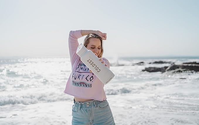 Coldest Sports Water Bottle with Straw Lid Vacuum Insulated Stainless Steel Metal Thermos Bottles Reusable Leak Proof Flask for Sports Gym (40 oz, Terraform Green)