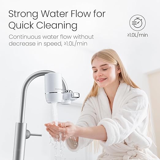 Waterdrop Ultra Filtration System for Skin Care, Faucet Water Filter, NSF Certified, 320 Gallons, Tap Water Filter, Reduces Chlorine, ๐
๐ข๐ญ๐ฌ ๐๐ญ๐๐ง๐๐๐ซ๐ ๐
๐๐ฎ๐๐๐ญ, White(1 Filter)