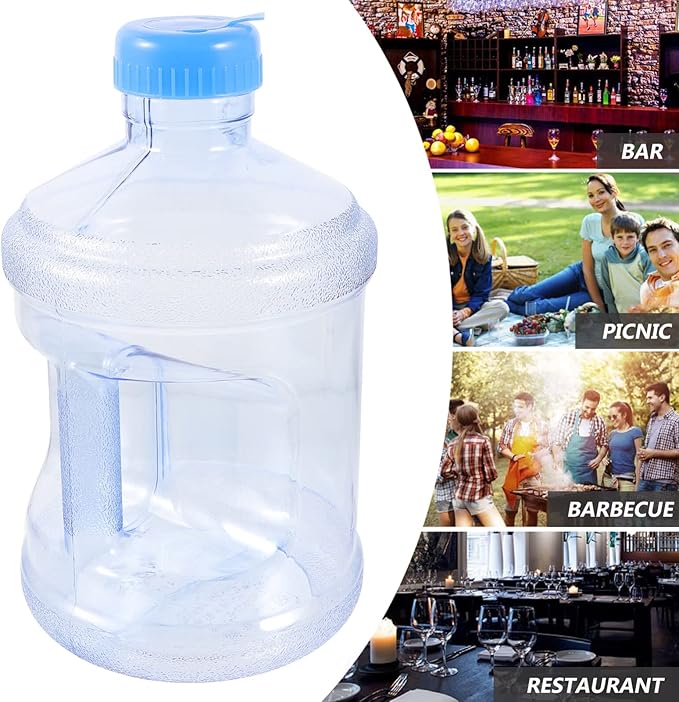 LALAFINA Camping Water Container Jug 3l Water Bucket Leak-proof Plastic Water Bottle Reusable Motivational Jug Screw Top Cap with Integrated Handle for Outdoor Sports