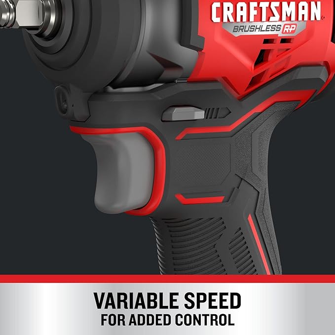 CRAFTSMAN V20 RP Cordless Impact Wrench, 3/8 inch Drive, Bare Tool Only (CMCF911B)