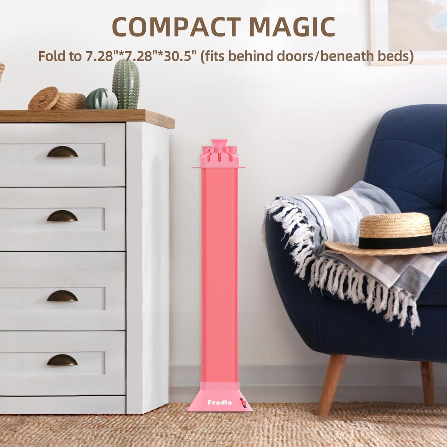 Clothes Drying Rack Foldable & Collapsible Drying Racks with 4-Leg Octopus Design, Large Capacity Space Saving Indoor Drying Rack for Bedroom,Balcony,Laundry for Indoor/Outdoor Use(Pink)