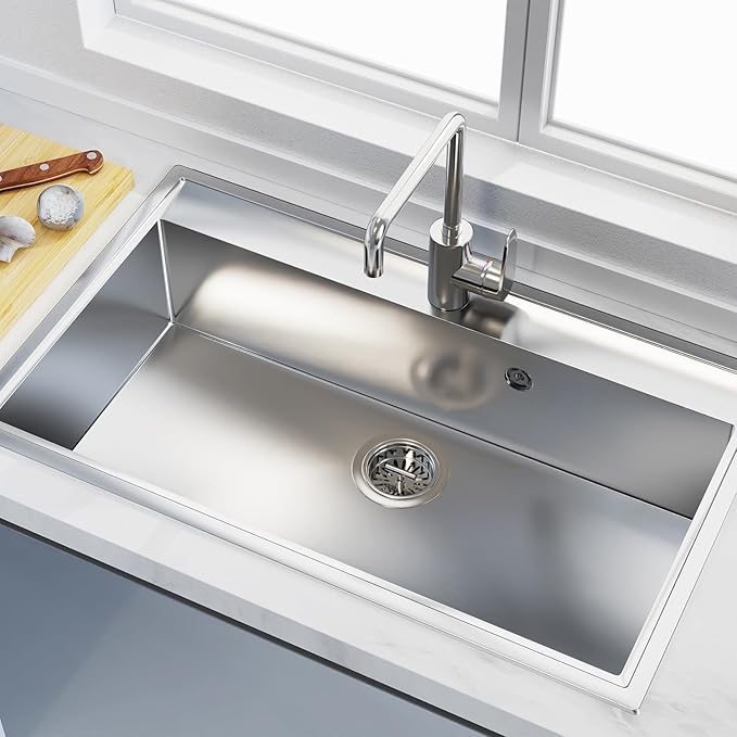 KONE Kitchen Sink Stopper Strainer Replacement for KONE 9171 Standard 3-1/2 Inch Spin and Seal Drains with Threaded Stopper Function, Stainless Steel Twist Lock Basket Strainer Replacement