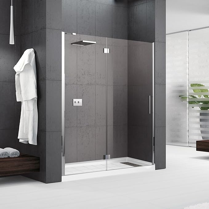 Shower Base Pan in White Right Linear Drainer, Rectangular Shower Base 60"×34"×4" with Non-Slip Floor Panel and Stainless Steel Shower Drain Cover