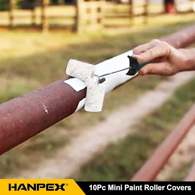 10-Pack Paint Roller Covers,2.4-inch Roller Naps for Flawless Painting – Home & DIY Use