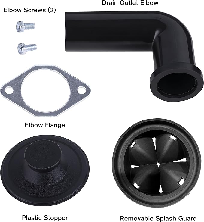 TITAN 10-US-TN-560-3B Torque Garbage Disposal System with Stainless Steel Impellers & Griding Components, Black (1/2 HP | Economy)