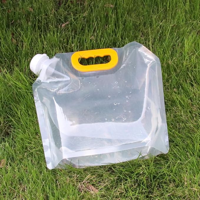 MODUODUO Collapsible Water Jug Container Bag 5pcs Outdoor Folding Water Bag with Handle for Catered Events, Camping, or Hiking (0.67 gal)