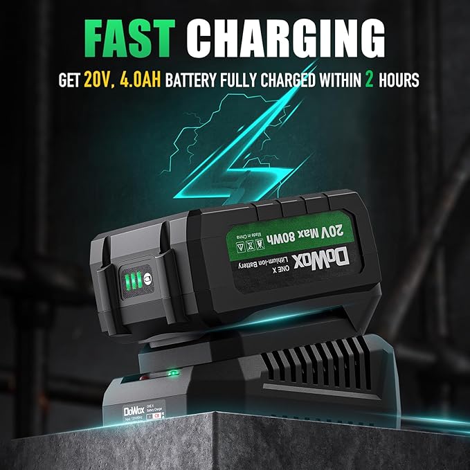 Cordless Impact Wrench 1/2 Inch, High Torque 1200 Ft-lbs Brushless Impact Gun, 20V Power 4.0 Ah Battery, Fast Charger, 5 Pcs Sockets and Tool Box Kit