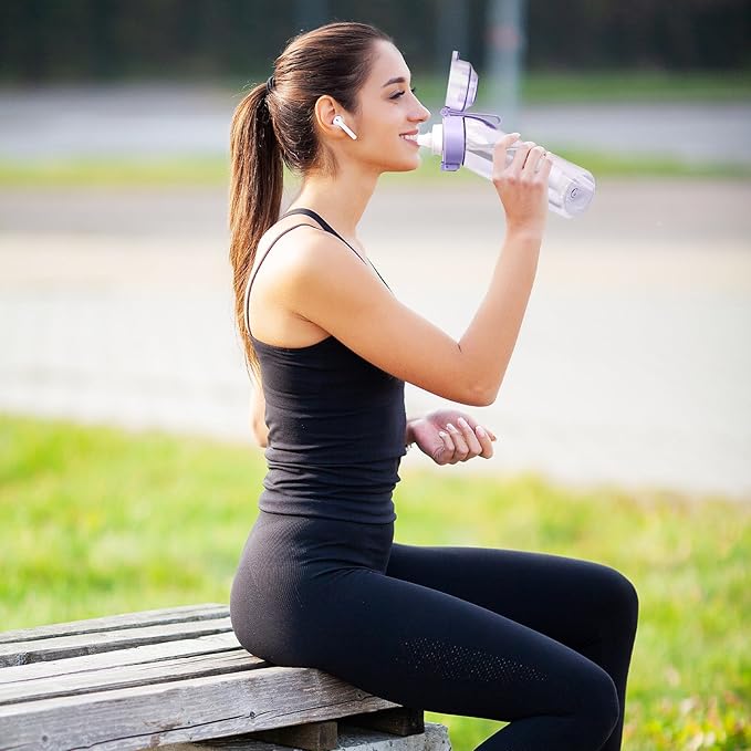 Flavor Pods for Water Bottle,7pcs Flavor Pods Fruity Scent for Sports Water Bottle,with Water bottle 0 Sugar, 0 Calorie For Fitness Outdoor School (Black+7Pod), FNDAI02