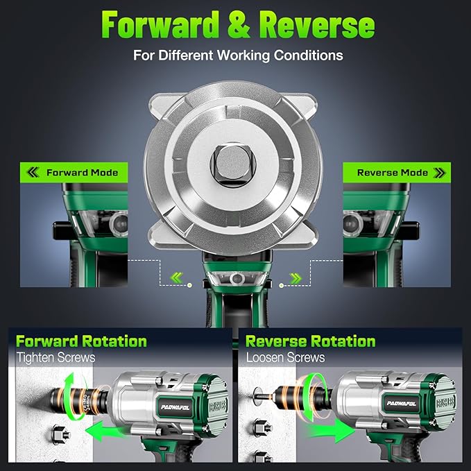1200N.m(900ft-lbs) Cordless Impact Wrench, 1/2 Impact Socket Set, High Torque 1/2" Impact Gun With 4* CR-MO Sockets & 1* 3'' Extension Rod, 2* 21V 4.0Ah Battery, Fast Charger & Storage Case