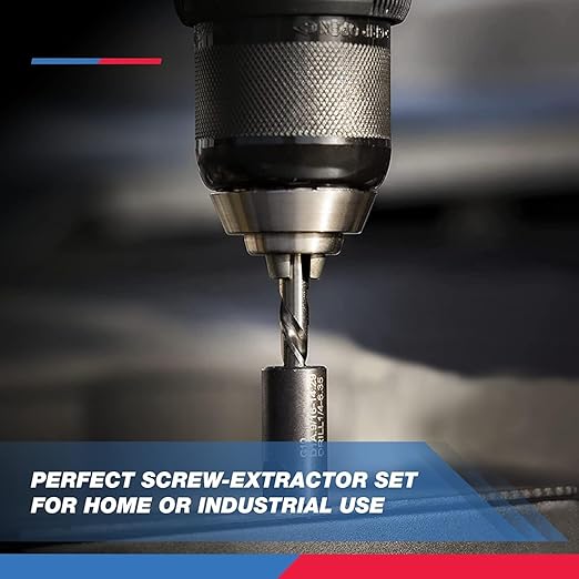 NEIKO 04206A Screw-Extractor Set, Broken Bolt Remover, Multispline and Spiral Extractors for Stripped Screws, Studs, Fittings, and Lugs, Left-Hand Drill Bits, 5/64" to 1/2", 35-Piece Set