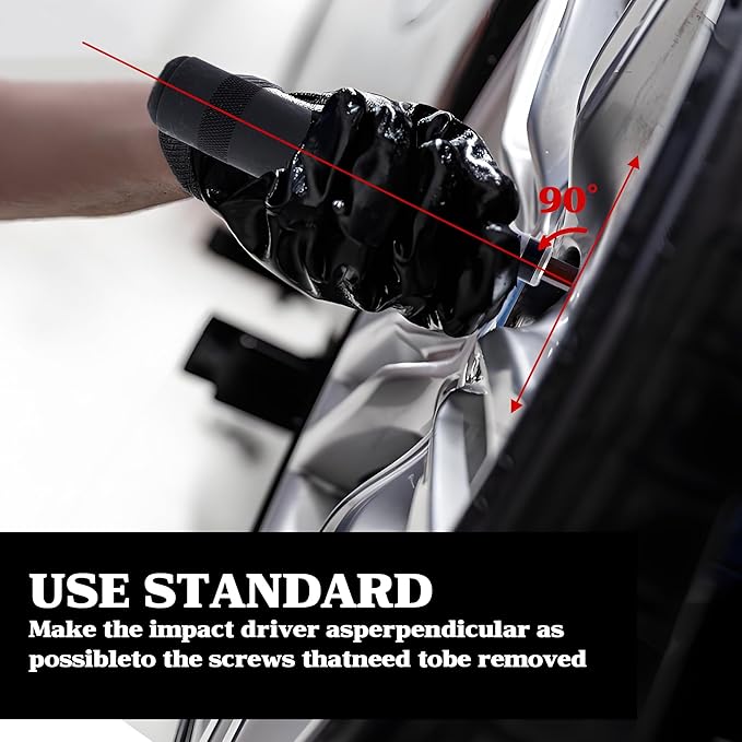 1/2" Hand Manual Reversible Impact Driver Set Extractor-12 PCS Impact Screwdriver S2 Steel Much More Durable Disengage Rusted Fasteners (3/8short impact screwdriver)