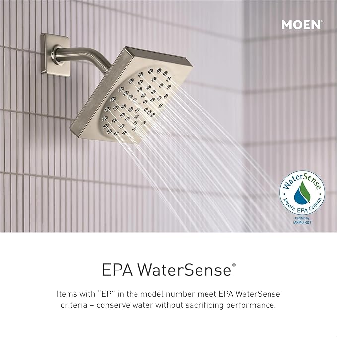 Moen T2283EPBN Dartmoor Tub Shower Faucet System with Rainshower Showerhead without Valve, Brushed Nickel