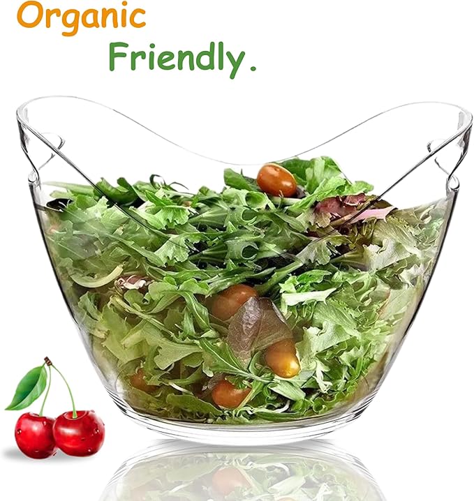 Pack of 2 Acrylic Ice Buckets - 4 Liter Large Beverage Tubs for Parties, Perfect Ice Containers for Party, Buckets for Drinks, Mimosa Bar Supplies, Brunch Decor, and Outdoor Events, and more.