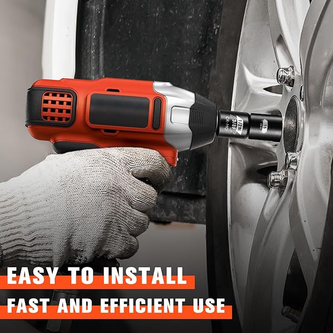 BLACKROBOT Impact Socket Adapter Set 8PCS, 1”3/4”1/2” 3/8”1/4”Square Drive, Reducer for Impact Driver Wrench Drive Conversion, Cr-Mo Steel Exceeds ANSI Standards with Portable Case