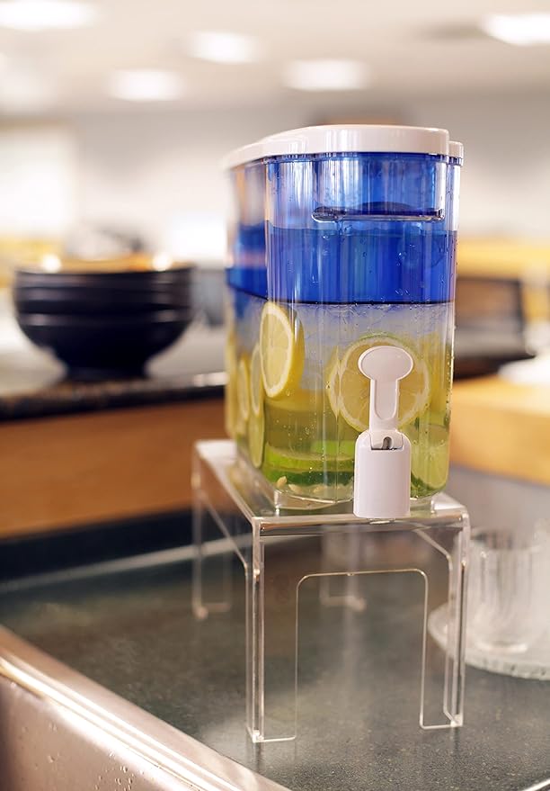 Countertop Water Filter Pitcher Stand - Clear Heavy Duty Acrylic Frame - 12" x 6" x 6" - Compatible with Brita UltraMax, PUR Ultimate and, ZeroWater ZD018