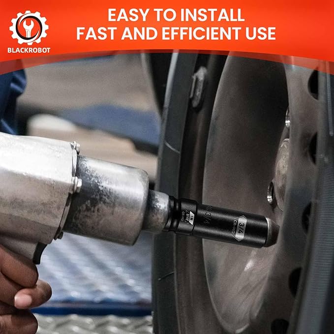 BLACKROBOT 3/4”F To 1”M Impact Socket Adapter, Cr-Mo Steel Exceeds ANSI Standards, Square Drive Reducer for Impact Driver Wrench