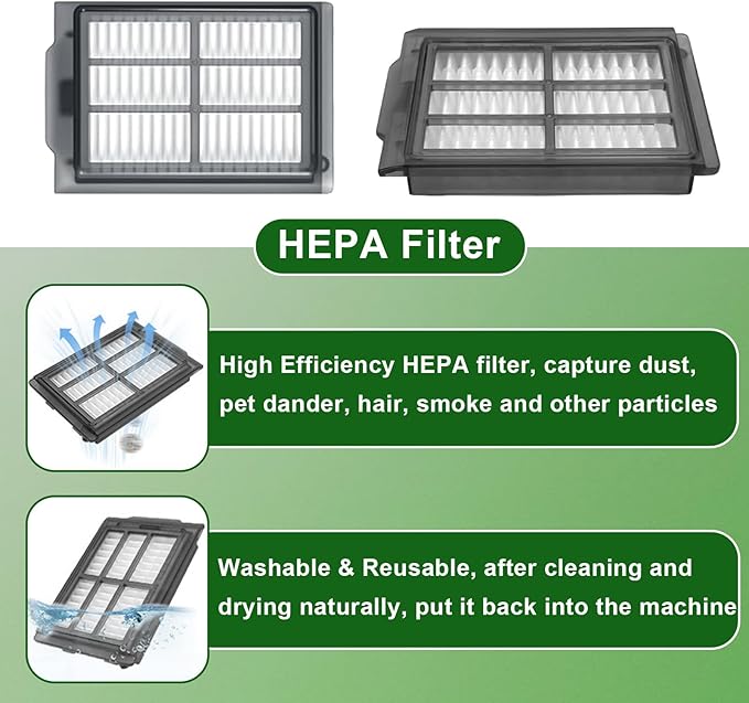 Accessories Kit for iRobot Roomba Plus 505 Combo/Plus 405 Combo, Replacement Parts Include 1 Main Brush, 4 Dust Bags, 6 Mop Pads, 4 HEPA Filter, 4 Side Brushes