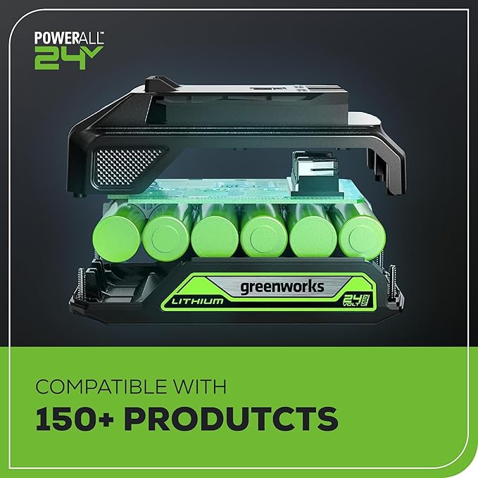 Greenworks 24V Brushless 1/2" Cordless Impact Wrench (3 Speed / 300 ft.-lbs. / LED Light), 2.0Ah Battery and Charger Included