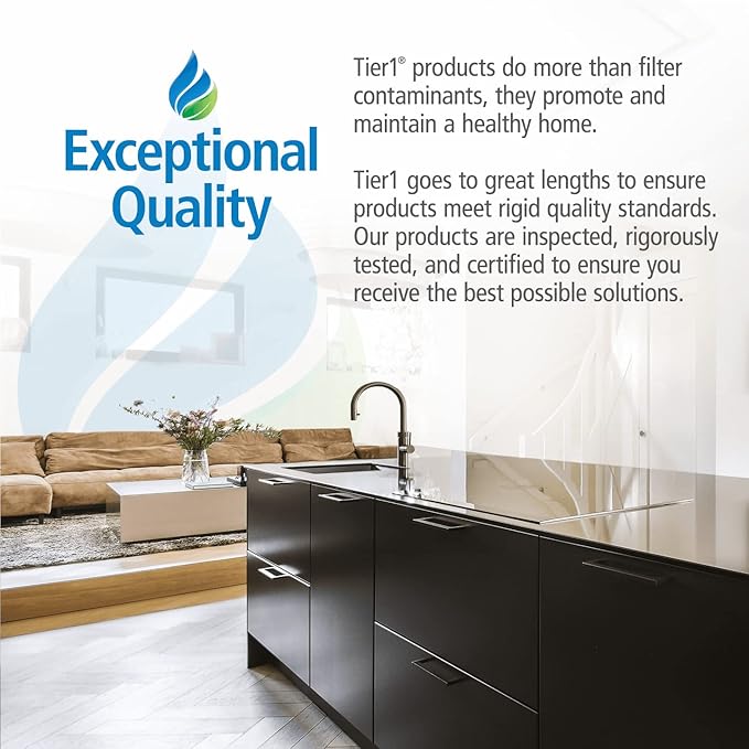 Tier1 5 Micron 10 Inch x 2.5 Inch | 6-Pack String Wound Polypropylene Whole House Sediment Water Filter Replacement Cartridge | Compatible with OmniFilter RS2-SS, Pentek WP-5, WHCF-WHSW