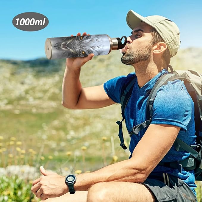 Blueangle 20 OZ Scary Dragon Water Bottle with Straw, Sports Water Bottle BPA Free Stainless Steel Water Jugs for Gym, Kitchen, Working, Outdoor(971)