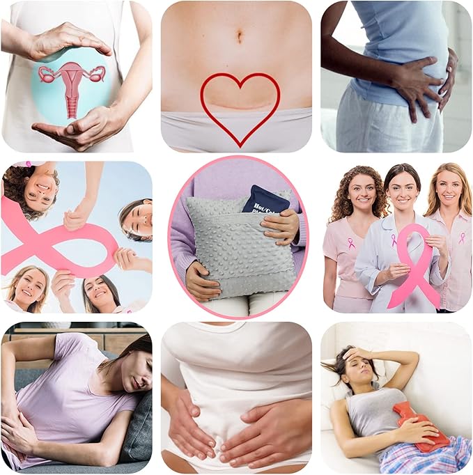 Heart Surgery Recovery Pillow for After Heart Surgery Open Heart Surgery Gifts Triple Bypass Heart Transplant Cough Pillow with Pocket for Cooling Pack, Minky Dot Gray