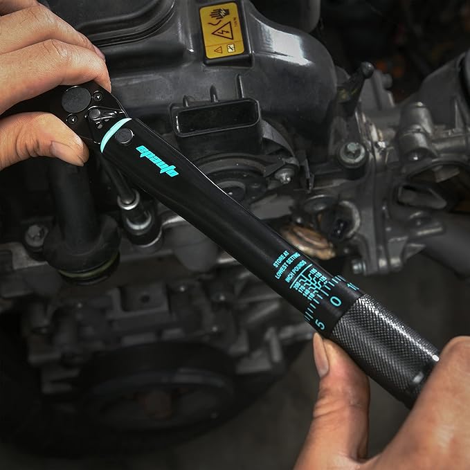 EPAuto 1/4-Inch Drive Click Torque Wrench, Black, 20-200 in.-lb.