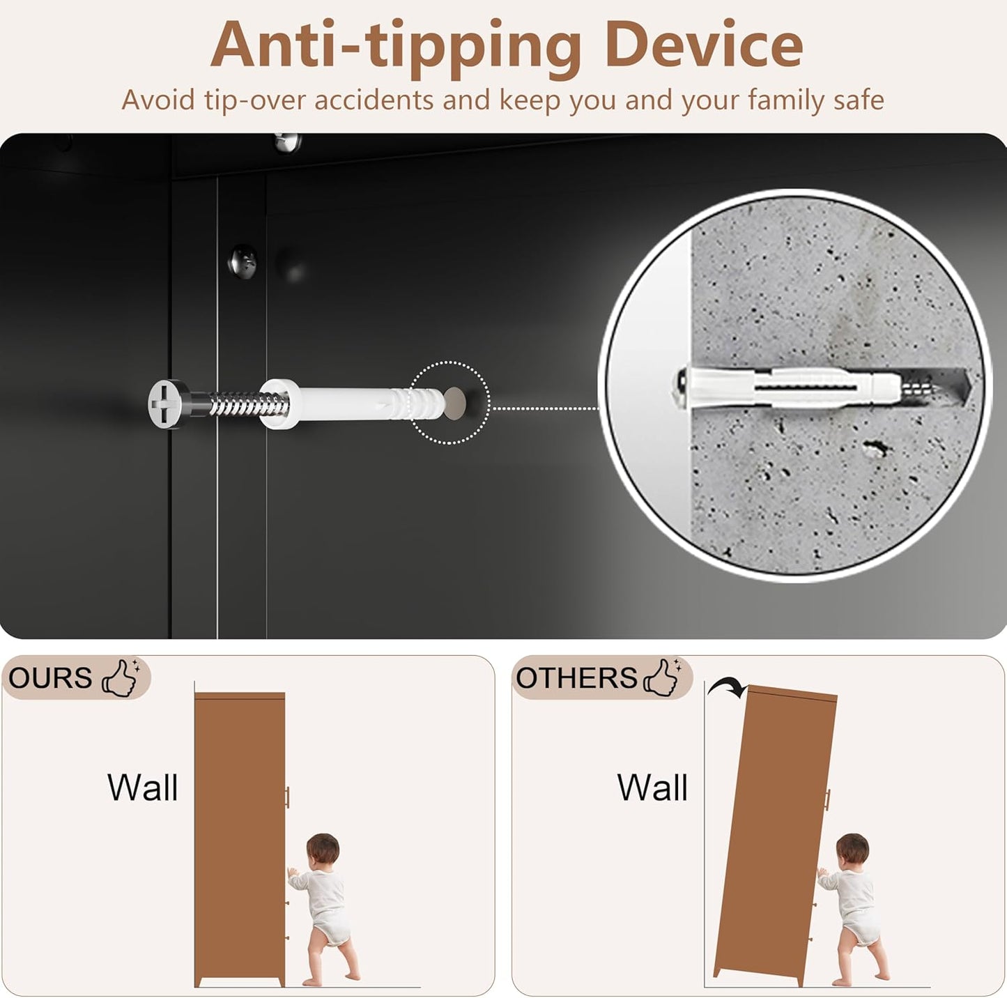 Kitchen Pantry Cabinet, 75" Tall Metal Pantry Cabinet with Two Drawers, Food Cupboards with Doors and Shelves, Freestanding Storage Cabinets for Dining, Living Room, Black, Assembly Required