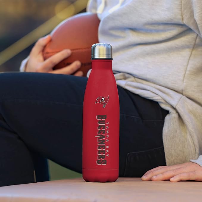 FOCO NFL unisex-adult NFL Team Logo Wordmark Chill Water Bottle