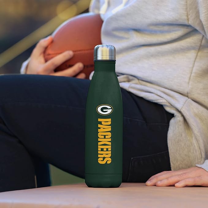 FOCO NFL unisex-adult NFL Team Logo Wordmark Chill Water Bottle
