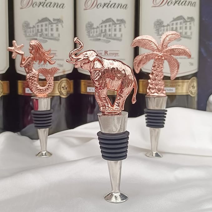 Mermaid Wine Bottle Stopper, Reusable Zinc-Alloy Storage wine Stoppers ,Beautiful Home Decoration wine Gift for Women -Mermaid Gifts Hostess