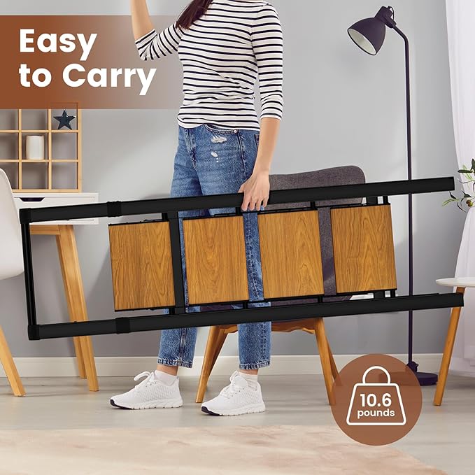 4 Step Ladder with Handrails, Kitchen Step Stool for Adults 330 lbs, Portable Step Stool Foldable, Lightweight Stepping Stool with Non-Slip Pedals, Aluminum Folding Ladders for Home Garage